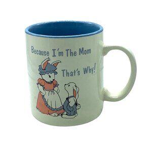 Vtg House Of Lloyd 1988 Ceramic Mug Because I'm the Mom That's Why Bunnies 3.75”